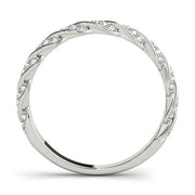 Twisting Half Eternity Ring in Gold & Platinum