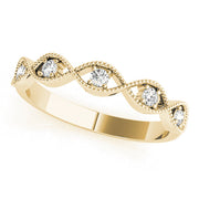 Marquise Stackable Rings Half Eternity Ring in 10K/14K gold and platinum with certified lab-grown or natural diamonds