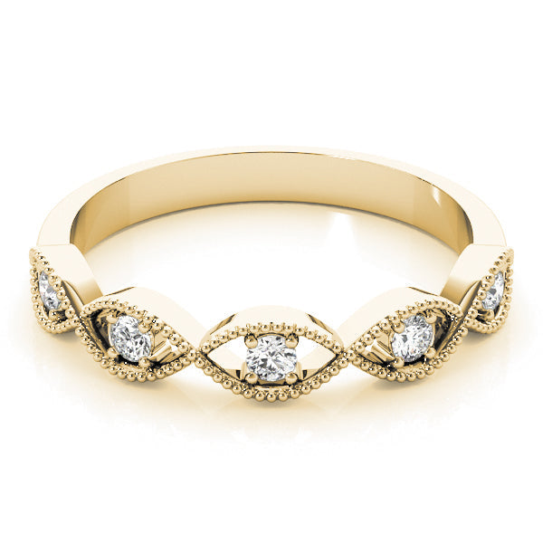 Marquise Stackable Rings Half Eternity Ring in Gold & Platinum
