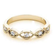 Marquise Stackable Rings Half Eternity Ring in Gold & Platinum