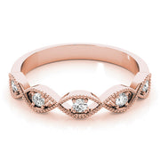 Marquise Stackable Rings Half Eternity Ring in Gold & Platinum