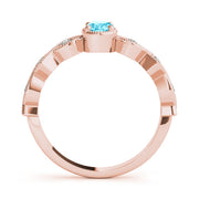 Timeless Color Center Ring Oval Diamond Engagement Ring in 10K/14K gold and platinum with certified lab-grown or natural diamonds