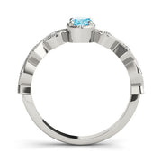 Timeless Color Center Ring Oval Diamond Engagement Ring in 10K/14K gold and platinum with certified lab-grown or natural diamonds