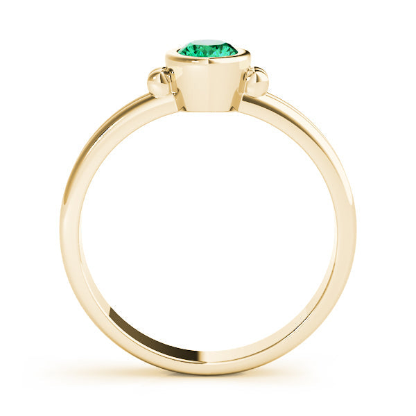 Elegant Color Center Ring Oval Diamond Engagement Ring in 10K/14K gold and platinum with certified lab-grown or natural diamonds