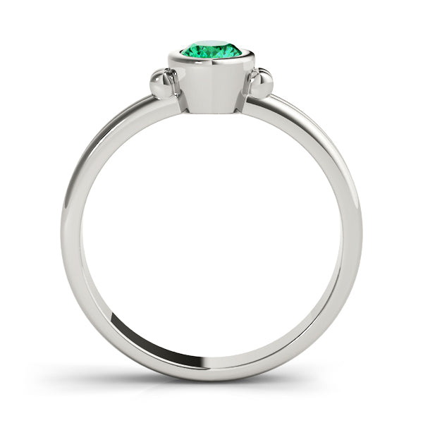 Elegant Color Center Ring Oval Diamond Engagement Ring in 10K/14K gold and platinum with certified lab-grown or natural diamonds