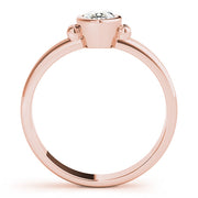 Elegant Color Center Ring Oval Diamond Engagement Ring in 10K/14K gold and platinum with certified lab-grown or natural diamonds