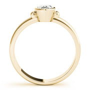 Elegant Color Center Ring Oval Diamond Engagement Ring in 10K/14K gold and platinum with certified lab-grown or natural diamonds