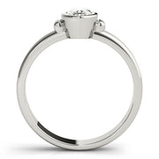 Elegant Color Center Ring Oval Diamond Engagement Ring in 10K/14K gold and platinum with certified lab-grown or natural diamonds