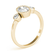Vintage-Inspired Fashion Ring Oval Diamond Engagement Ring in 10K/14K gold and platinum with certified lab-grown or natural diamonds