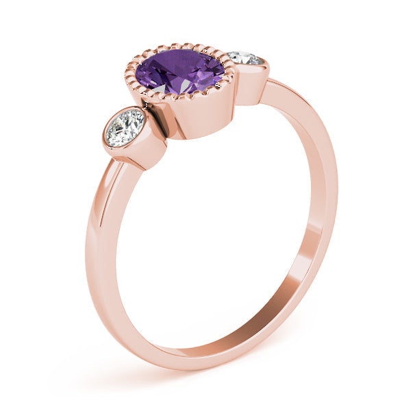 Vintage-Inspired Fashion Ring Oval Diamond Engagement Ring in 10K/14K gold and platinum with certified lab-grown or natural diamonds