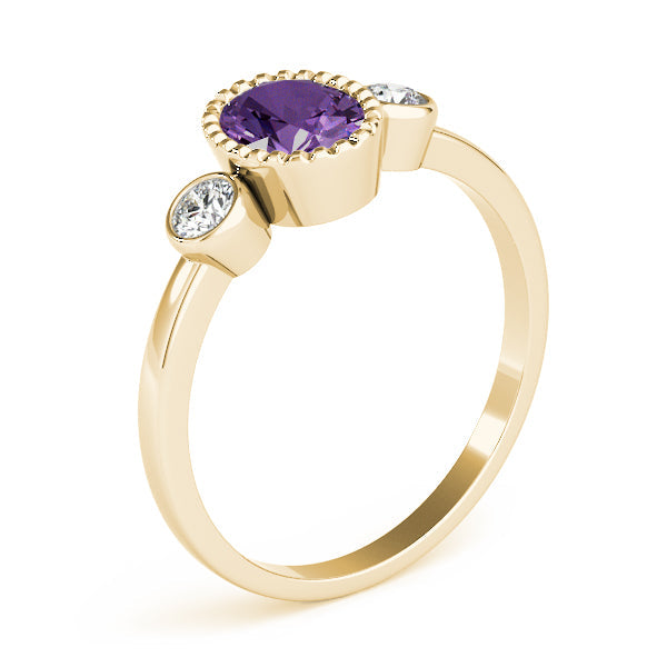 Vintage-Inspired Fashion Ring Oval Diamond Engagement Ring in 10K/14K gold and platinum with certified lab-grown or natural diamonds