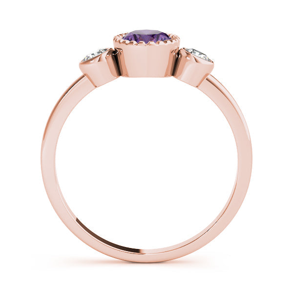 Vintage-Inspired Fashion Ring Oval Diamond Engagement Ring in 10K/14K gold and platinum with certified lab-grown or natural diamonds