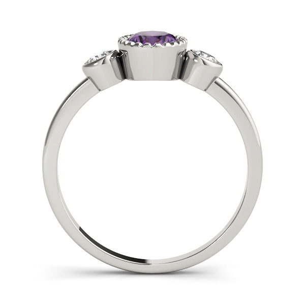 Vintage-Inspired Fashion Ring Oval Diamond Engagement Ring in 10K/14K gold and platinum with certified lab-grown or natural diamonds