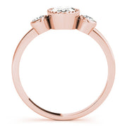 Vintage-Inspired Fashion Ring Oval Diamond Engagement Ring in 10K/14K gold and platinum with certified lab-grown or natural diamonds