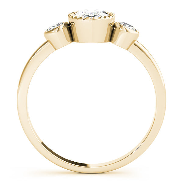 Vintage-Inspired Fashion Ring Oval Diamond Engagement Ring in 10K/14K gold and platinum with certified lab-grown or natural diamonds