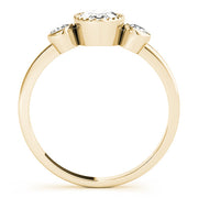 Vintage-Inspired Fashion Ring Oval Diamond Engagement Ring in 10K/14K gold and platinum with certified lab-grown or natural diamonds