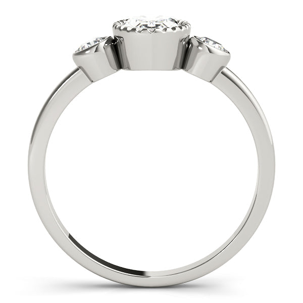 Vintage-Inspired Fashion Ring Oval Diamond Engagement Ring in 10K/14K gold and platinum with certified lab-grown or natural diamonds