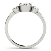 Vintage-Inspired Fashion Ring Oval Diamond Engagement Ring in 10K/14K gold and platinum with certified lab-grown or natural diamonds