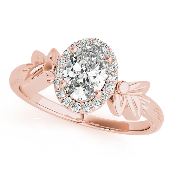 Celestial Fashion Ring Oval Diamond Engagement Ring in 10K/14K gold and platinum with certified lab-grown or natural diamonds