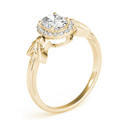Celestial Fashion Ring Oval Diamond Engagement Ring in 10K/14K gold and platinum with certified lab-grown or natural diamonds