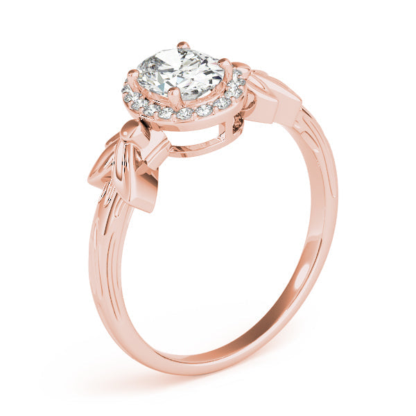 Celestial Fashion Ring Oval Diamond Engagement Ring in 10K/14K gold and platinum with certified lab-grown or natural diamonds