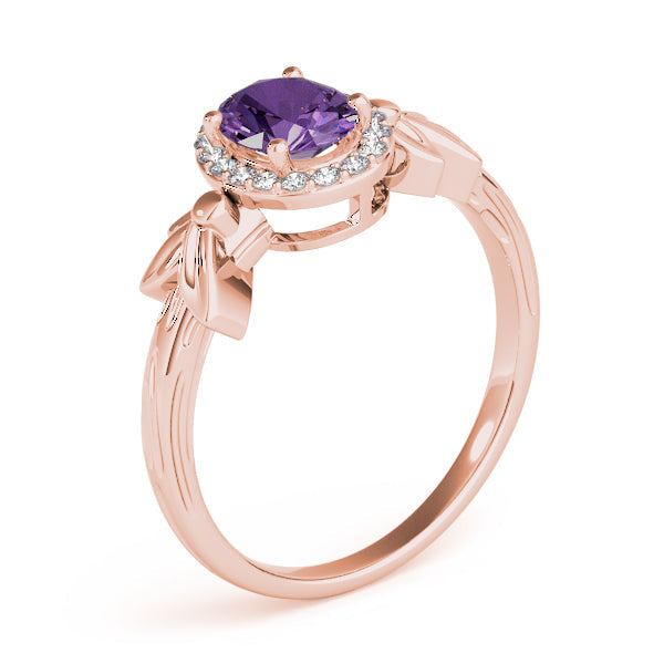 Celestial Fashion Ring Oval Diamond Engagement Ring in 10K/14K gold and platinum with certified lab-grown or natural diamonds