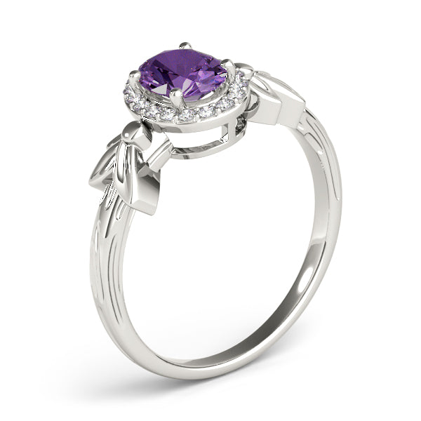Celestial Fashion Ring Oval Diamond Engagement Ring in 10K/14K gold and platinum with certified lab-grown or natural diamonds