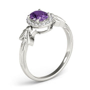 Celestial Fashion Ring Oval Diamond Engagement Ring in 10K/14K gold and platinum with certified lab-grown or natural diamonds