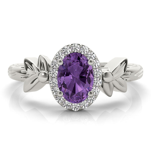 Celestial Fashion Ring Oval Diamond Engagement Ring in 10K/14K gold and platinum with certified lab-grown or natural diamonds