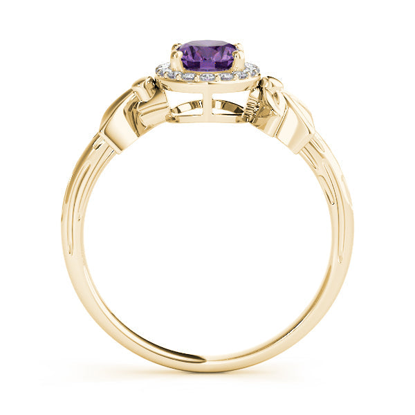 Celestial Fashion Ring Oval Diamond Engagement Ring in 10K/14K gold and platinum with certified lab-grown or natural diamonds