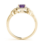 Celestial Fashion Ring Oval Diamond Engagement Ring in 10K/14K gold and platinum with certified lab-grown or natural diamonds
