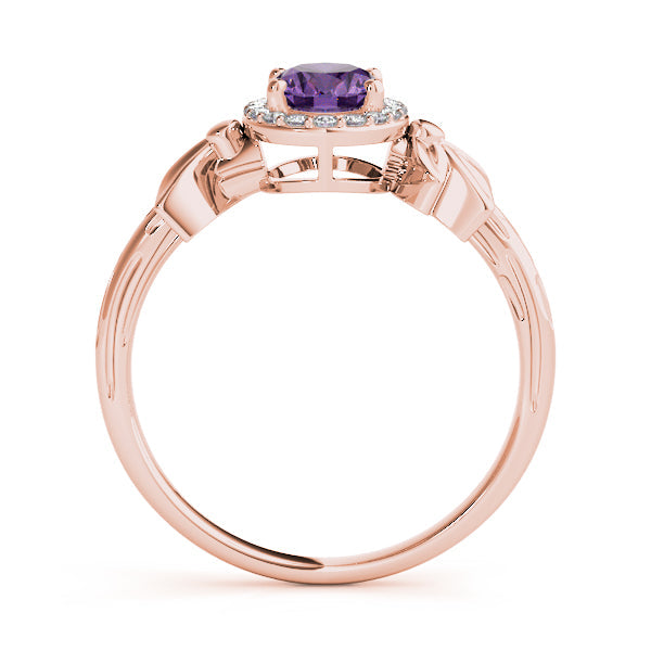 Celestial Fashion Ring Oval Diamond Engagement Ring in 10K/14K gold and platinum with certified lab-grown or natural diamonds