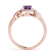 Celestial Fashion Ring Oval Diamond Engagement Ring in 10K/14K gold and platinum with certified lab-grown or natural diamonds