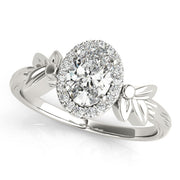 Celestial Fashion Ring Oval Diamond Engagement Ring in 10K/14K gold and platinum with certified lab-grown or natural diamonds