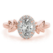 Celestial Fashion Ring Oval Diamond Engagement Ring in 10K/14K gold and platinum with certified lab-grown or natural diamonds