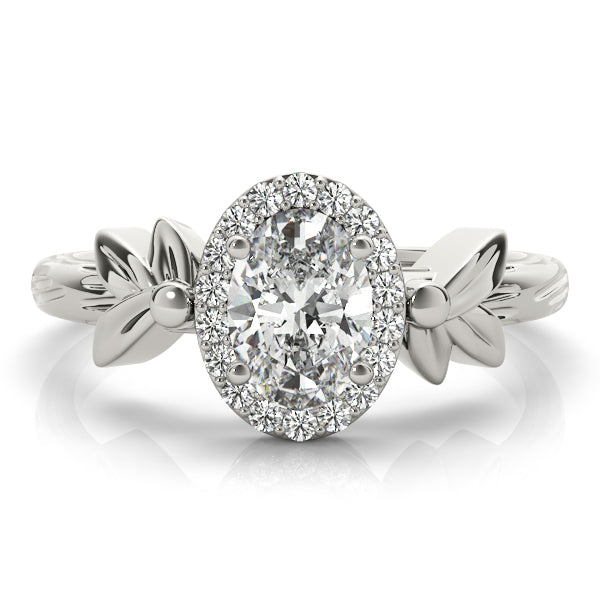 Celestial Fashion Ring Oval Diamond Engagement Ring in 10K/14K gold and platinum with certified lab-grown or natural diamonds
