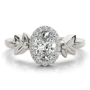 Celestial Fashion Ring Oval Diamond Engagement Ring in 10K/14K gold and platinum with certified lab-grown or natural diamonds