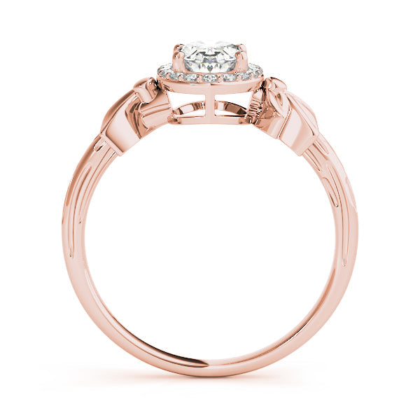 Celestial Fashion Ring Oval Diamond Engagement Ring in 10K/14K gold and platinum with certified lab-grown or natural diamonds