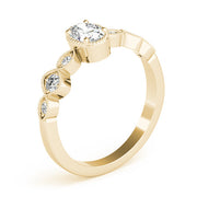 Heirloom Fashion Ring Oval Diamond Engagement Ring in 10K/14K gold and platinum with certified lab-grown or natural diamonds