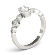 Heirloom Fashion Ring Oval Diamond Engagement Ring in 10K/14K gold and platinum with certified lab-grown or natural diamonds