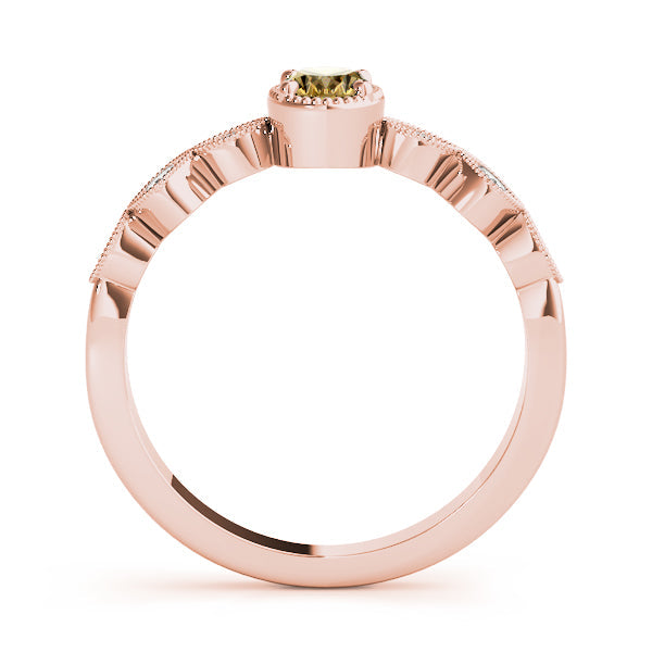 Heirloom Fashion Ring Oval Diamond Engagement Ring in 10K/14K gold and platinum with certified lab-grown or natural diamonds