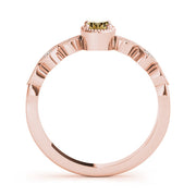 Heirloom Fashion Ring Oval Diamond Engagement Ring in 10K/14K gold and platinum with certified lab-grown or natural diamonds