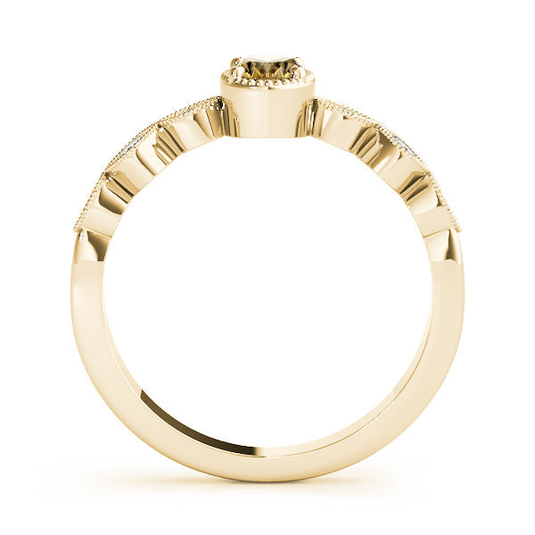 Heirloom Fashion Ring Oval Diamond Engagement Ring in 10K/14K gold and platinum with certified lab-grown or natural diamonds
