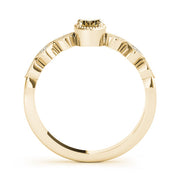 Heirloom Fashion Ring Oval Diamond Engagement Ring in 10K/14K gold and platinum with certified lab-grown or natural diamonds