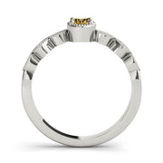 Heirloom Fashion Ring Oval Diamond Engagement Ring in 10K/14K gold and platinum with certified lab-grown or natural diamonds