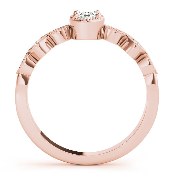 Heirloom Fashion Ring Oval Diamond Engagement Ring in 10K/14K gold and platinum with certified lab-grown or natural diamonds