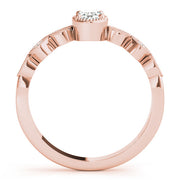 Heirloom Fashion Ring Oval Diamond Engagement Ring in 10K/14K gold and platinum with certified lab-grown or natural diamonds