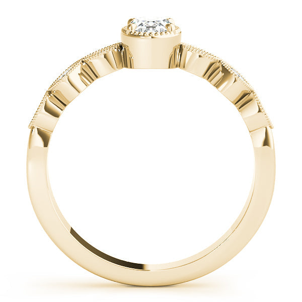 Heirloom Fashion Ring Oval Diamond Engagement Ring in 10K/14K gold and platinum with certified lab-grown or natural diamonds