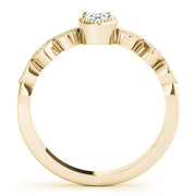 Heirloom Fashion Ring Oval Diamond Engagement Ring in 10K/14K gold and platinum with certified lab-grown or natural diamonds