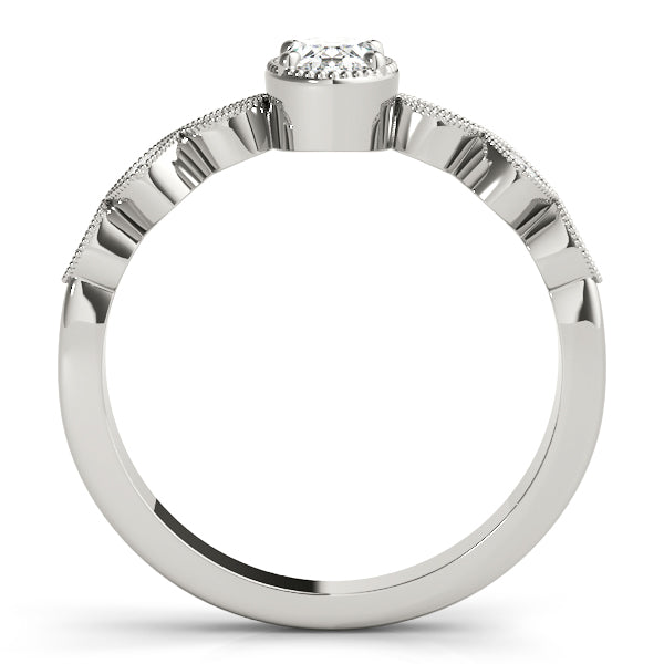 Heirloom Fashion Ring Oval Diamond Engagement Ring in 10K/14K gold and platinum with certified lab-grown or natural diamonds